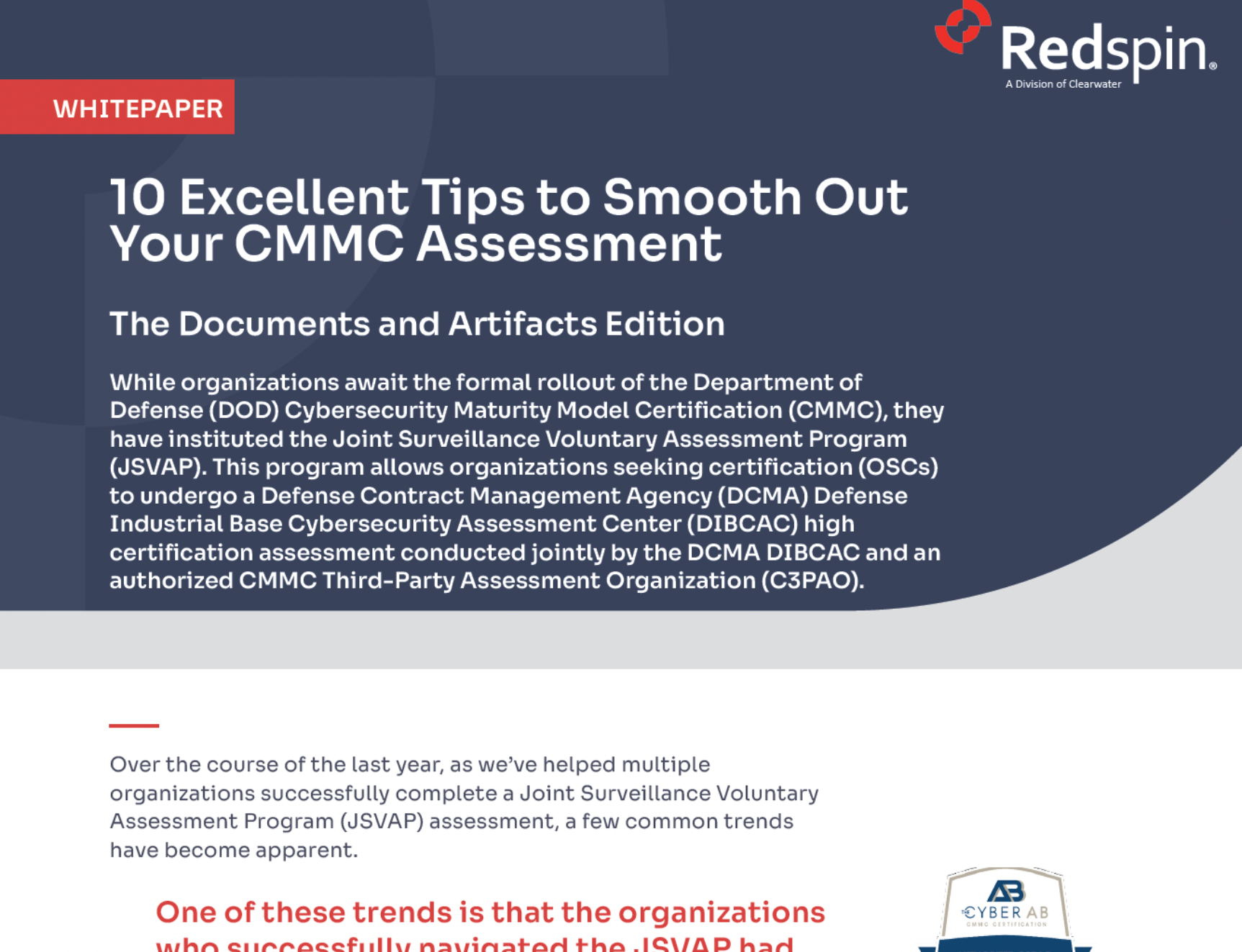 Excellent Tips To Smooth Out Your Cmmc Assessment Redspin