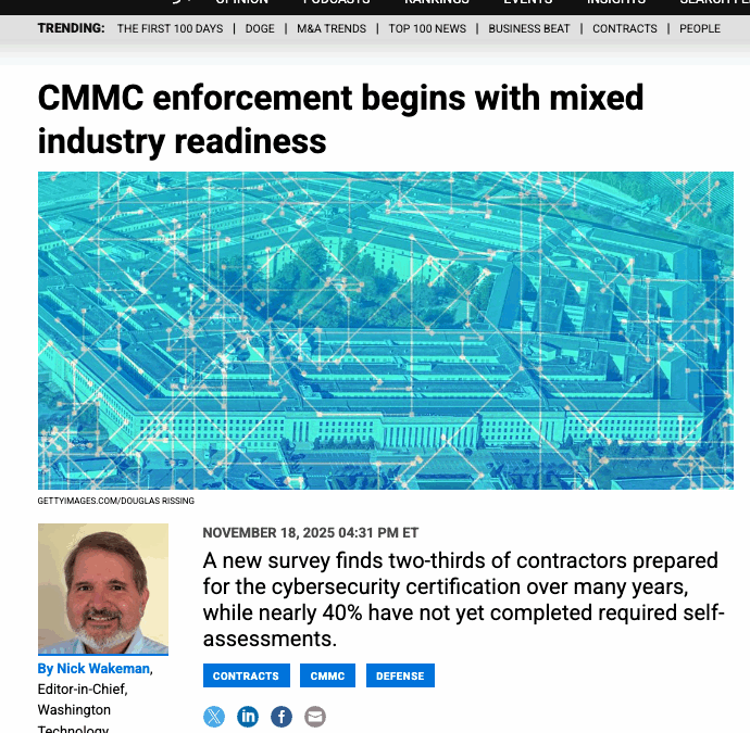 CMMC enforcement begins with mixed industry readiness