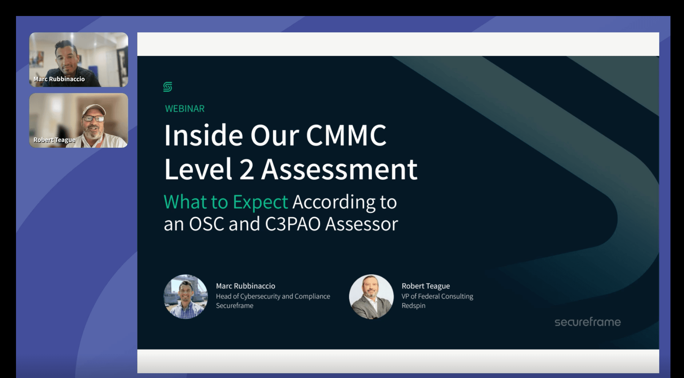 Inside A CMMC Level 2 Assessment: OSC, Secure Frame’s CMMC Level 2 Journey with Redspin as their C3PAO