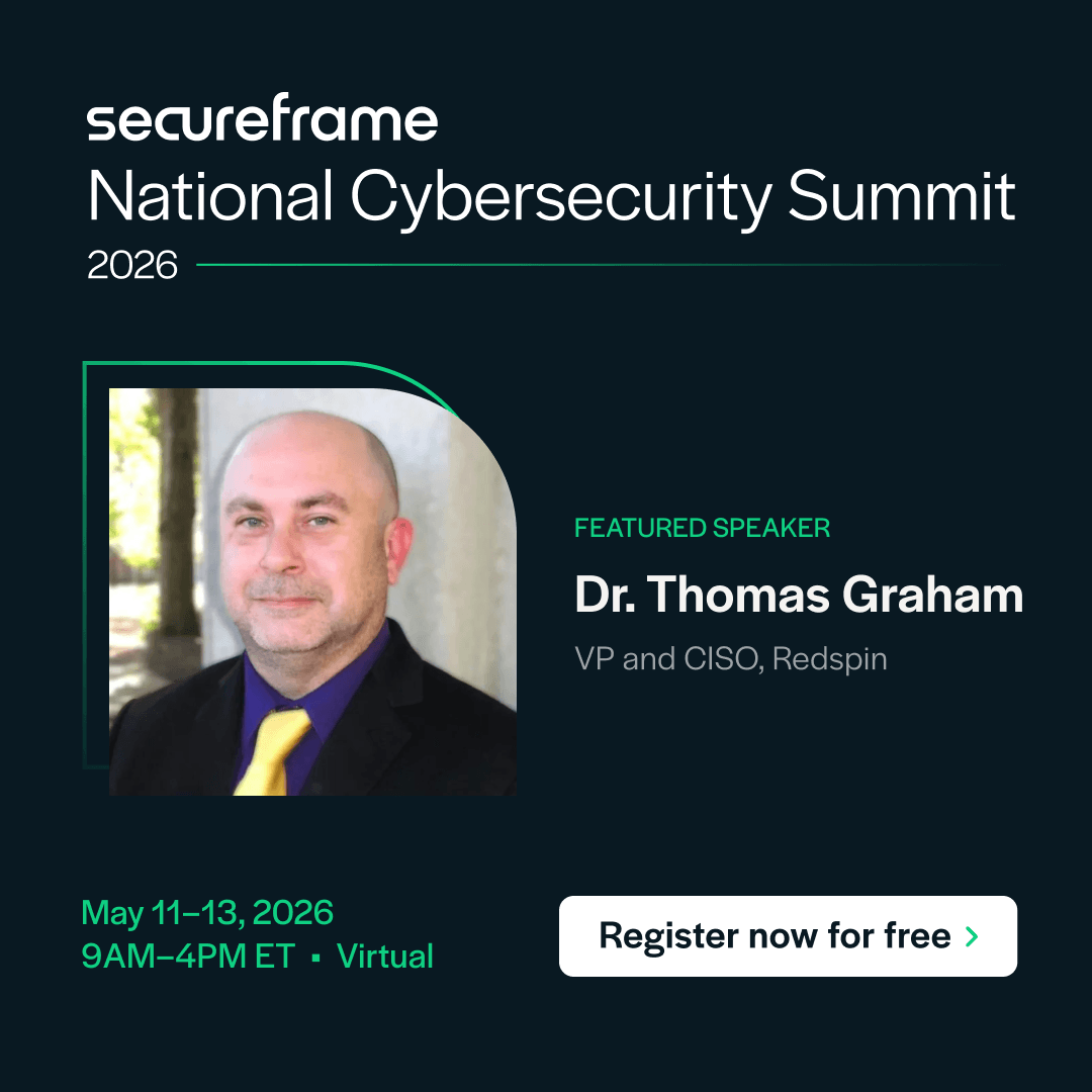 Thomas Graham at Secureframe Cybersecurity Summit
