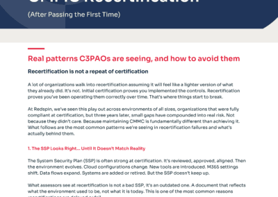 Why Organizations Fail CMMC Recertification